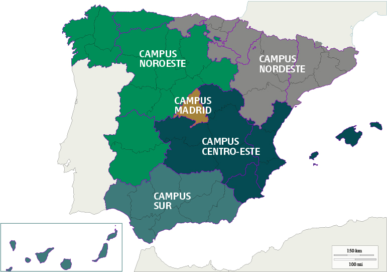 Mapa del campus noroeste