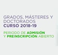 Prazos de admisión e matrícula de estudos oficiais para o curso 2018/2019