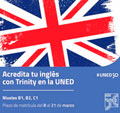 Plazo de matrícula abierto para acreditaciones de inglés con Trinity en la UNED