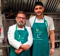 Sergi Quintela e Nardo Eiroa cociñaron xuntos para Sabores Saudables da UNED Lugo