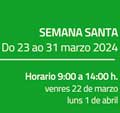 Horarios do Centro nas vacacións de Semana Santa 2024